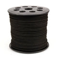 ST1015 Faux Rainbow Black Suede Leather CordSuede Leather Ribbon CordLace Leather Cord
