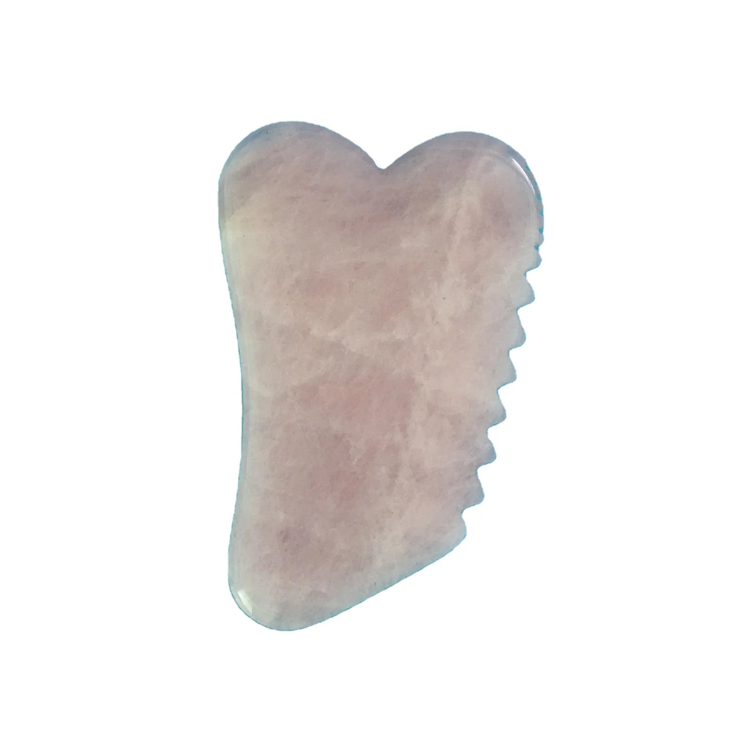 Huiying Top Quality Crystal Rose Quartz New Shape Pink Crystal Scraping Board With Spiky For Face Gua Sha SPA