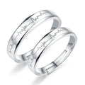 Romantic Couple Ring Men and Women's Heartbeat Opening Ring