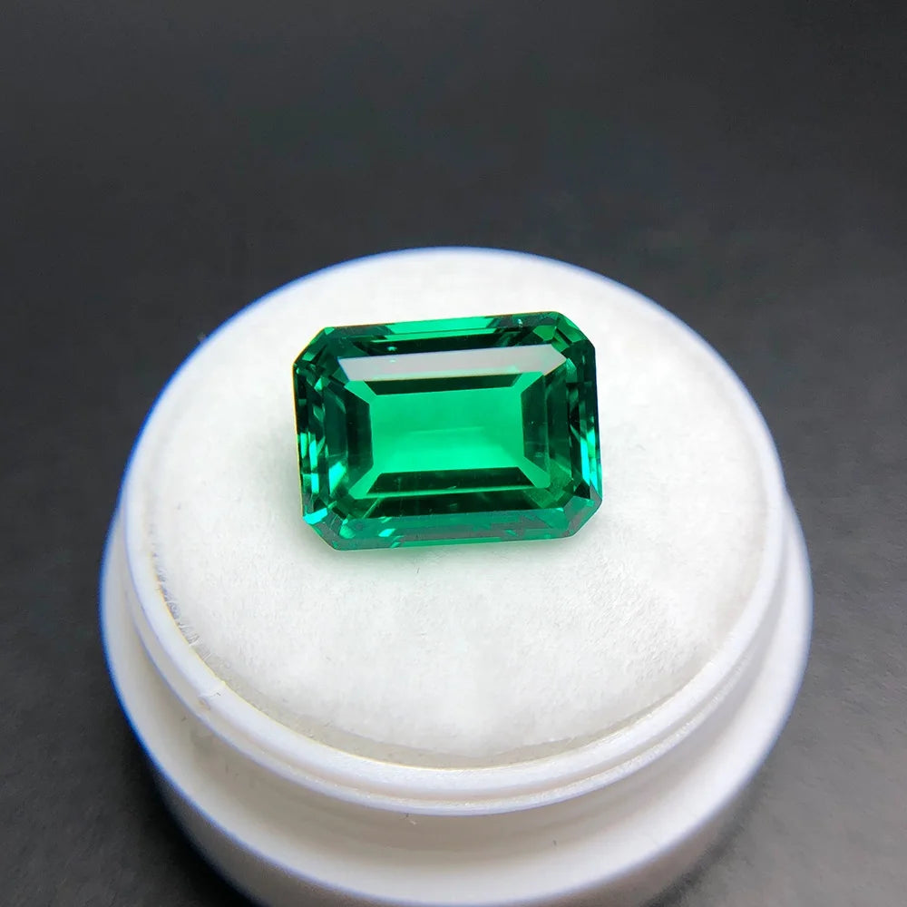 Lab Grown Green Color Gemstone Colombian Emerald