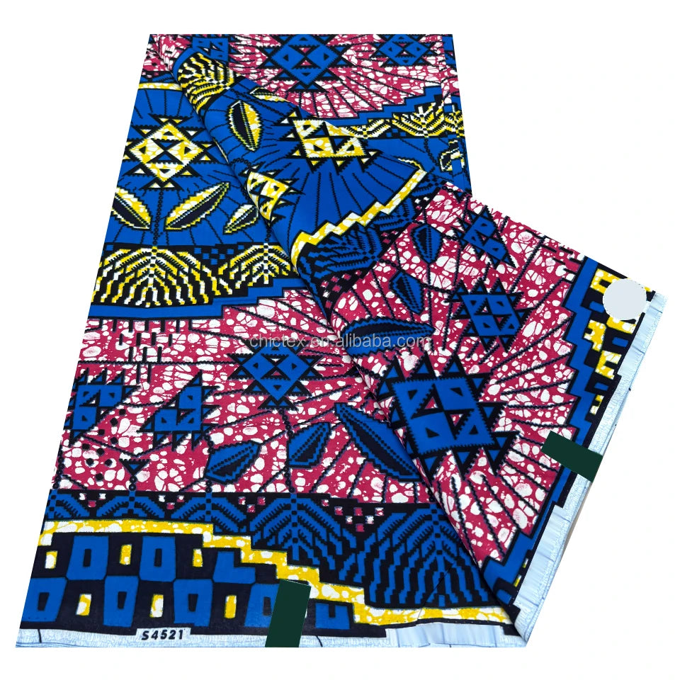 New Super Ankara 100% Cotton Wax Fabric Super Promotion for Sewing Shirts Bags Covers Fashion Clothing Wholesale 6 Yards Cloth