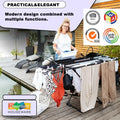 Factories Wholesale 27m Telescopic Iron Portable Home Laundry Drying Rack Stand Clothes Dryers Towel Hanger for Indoor Shop