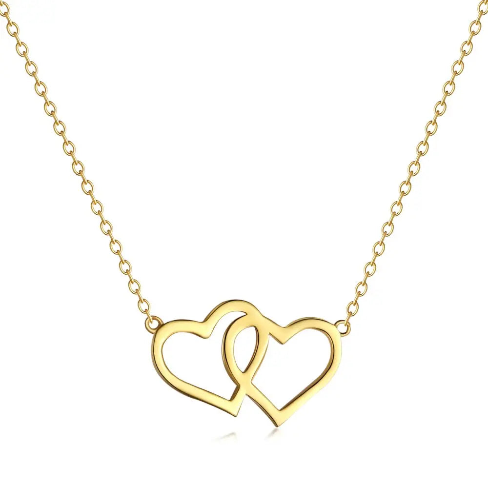 Dylam S925 Sterling Silver Heart Necklace Cz Cubic Zirconia Dainty Minimalist Zircon Design Mama Necklaces For Mother Gift