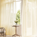 New Design Modern Solid Color Voile White Beige Shiny Glitter Sheer Curtains for the Living Room and Bedroom