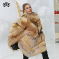 Luxury Lady's Large Real Fur Women Cape Winter Thick Warm Big Genuine Fox Fur Shawl