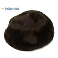 INS Newtimeshair Injected Men Toupee Thin Hair Replacement Hair System Men Natural Color Virgin Indian Hair PU Technique Wave
