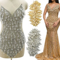 WDP-595 Keering Rhinestone Applique With Crystal Lcicle Drop Beaded Bodice Party Dresses for Occasion MegaBDM