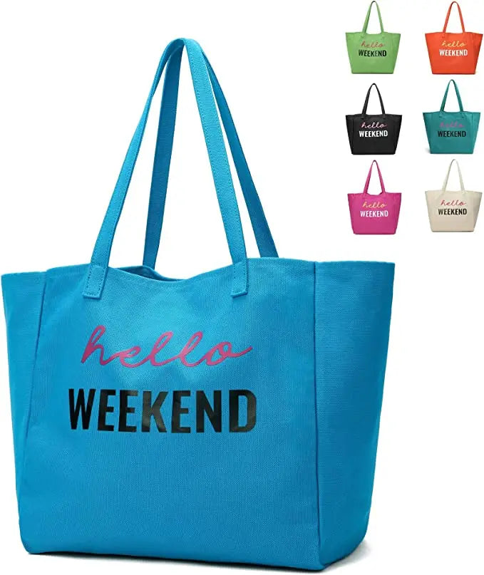 Large Women's Canvas Tote Shoulder Bag with Cotton Handle Elegant Animal Prints for Weekends Travel and Shopping