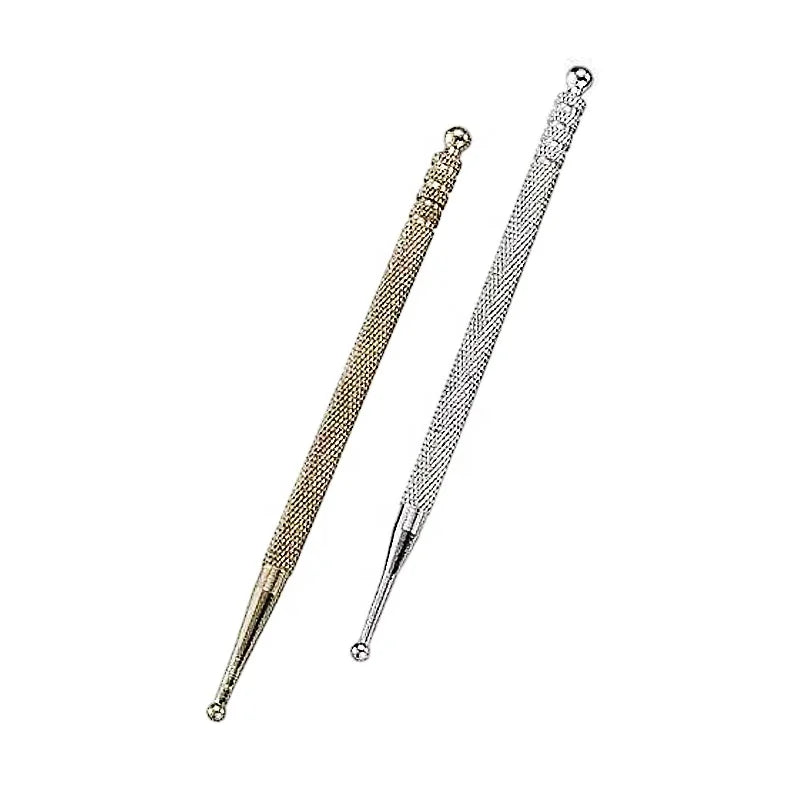 Double Head Facial Reflexology Tools Ear Probe Stainless Steel Acupuncture Point Very Durable Silver Ear Probe