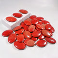 Hongzhuo Various Soap-type Natural Crystal Gemstones Red Jasper Hot Stones Beauty Massage Energy Stones for Healing