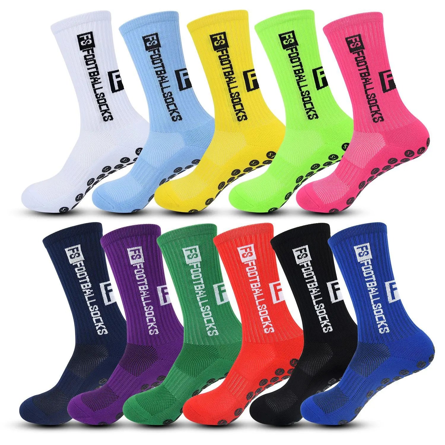 Free Sample Wholesale Crew Custom logo Performance Sports Elite Soccer Designer Anti slip Football Grip Socks for Men