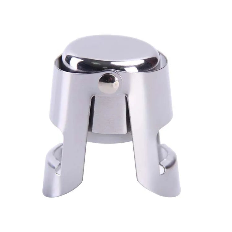 Vacuum Sealed Wine Bottle Plug Sealer Stainless Steel Stopper Silver Metal Champagne Sealer