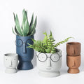 New Coming Ceramic Face Vase White Color Modern Style Flower Vases for Home Decor Wedding