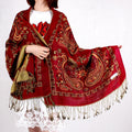 For BESTELLA Wholesale High Quality Ethic Muslim Pashmina Soft Warm Winter Knitted Jacquard Long Scarf Shawl for Women