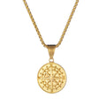 Stainless Steel Compass Pendant Necklace for Men