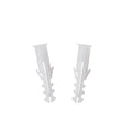 TS-H21 White Plastic Expansion Pipe Wall Plug Anchor Tube Screw Expanding Fixings for Picture Frame Mounting Hardware Carton
