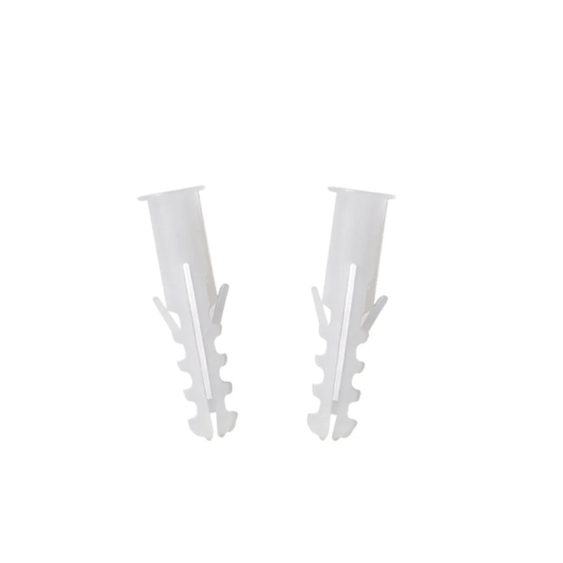 TS-H21 White Plastic Expansion Pipe Wall Plug Anchor Tube Screw Expanding Fixings for Picture Frame Mounting Hardware Carton