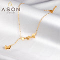 Ason Fashion Wholesale Waterproof Necklace Stainless Steel 4 Butterfly Accessories Pendant Necklace for Women