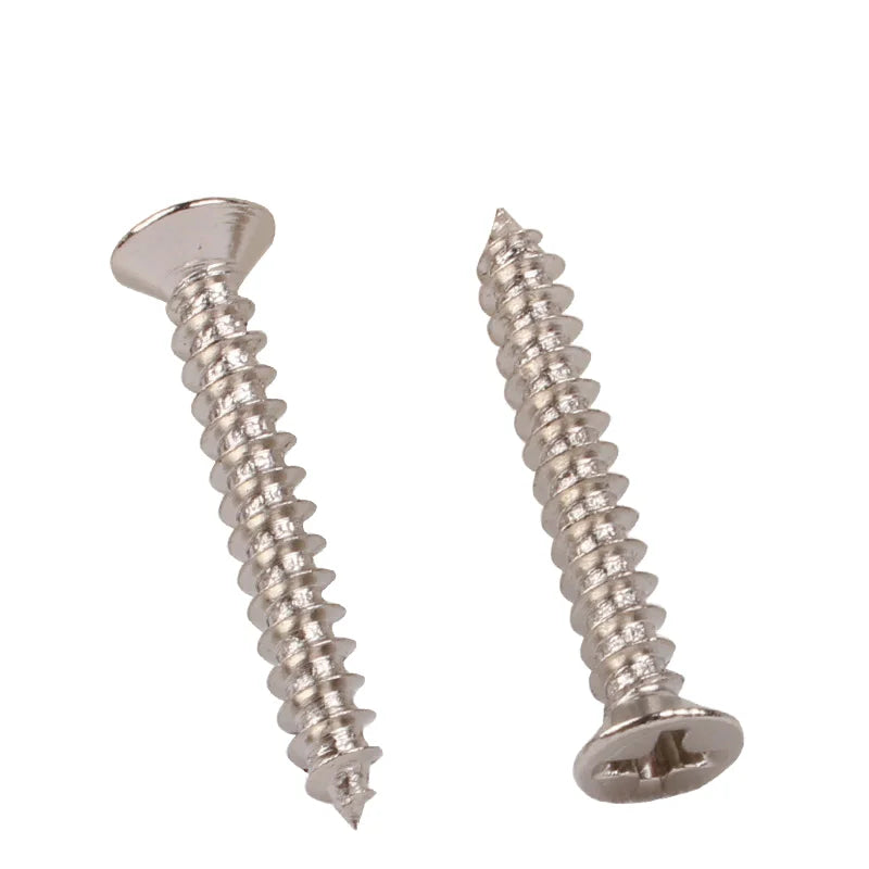 Factory Direct Carbon Steel Cross Flat Head Self-Tapping Screw Stainless Steel 304 DIN7982 Cross Flat Head Self Tapping Screw