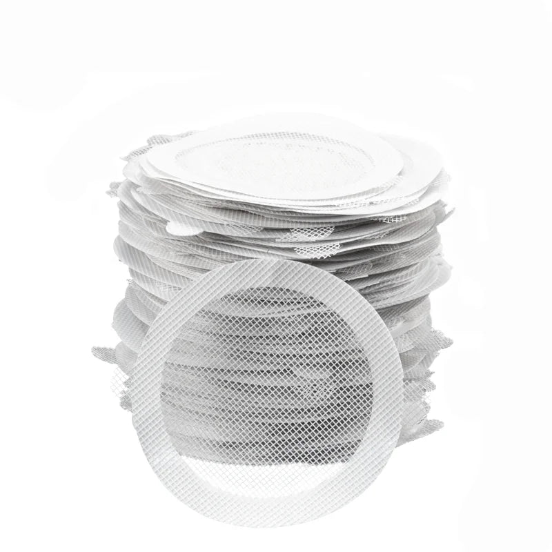 Wholesale Self Adhesive Water Activated Waterproof 0.5mm Hair Catcher Tub Floor Drain Mesh Stickers Disposable 25pcs/pack