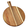 Acacia Wood Cutting Board Natural Round Design with Handle for Kitchenware in Home and Restaurant Use