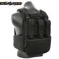 GAF 1000D Black Nylon Removable Mag Pouch Plate Carrier Back Panel for Tactical Vest