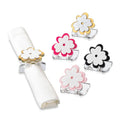 Judaica Passover Pesach Shabbos Gift Personalized Pattern Flower Acrylic Lucite Napkin Rings
