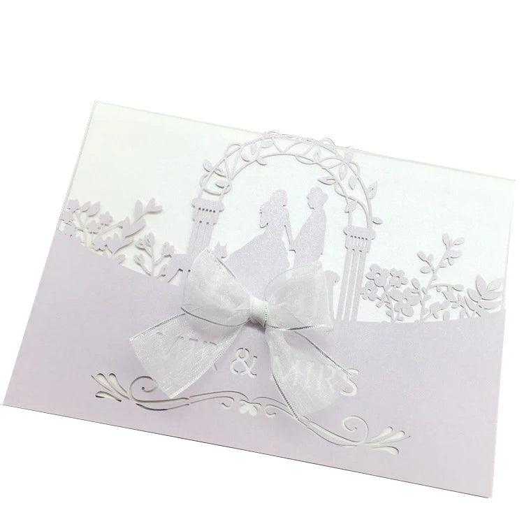 Hollow Carved Greeting Card Romantic Couple Wedding Scene Wedding Supplies Wedding Invitation Invitation