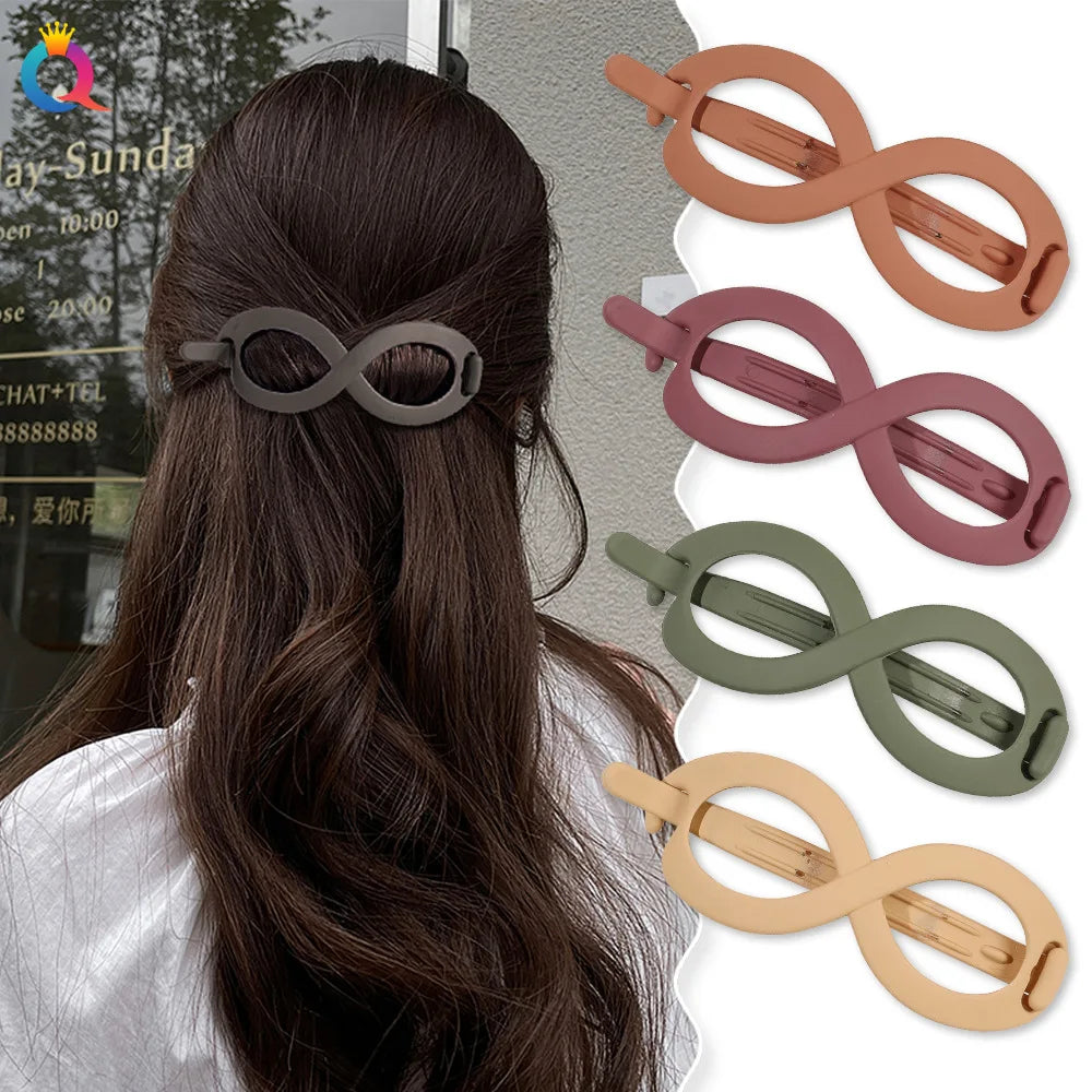 QIYUE Frosted Large Hairpin Head Buckle Clip Plastic Hair Accessories for Easy Hair Management
