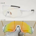 Wholesale Customized Color Changing PC Frame UV400 Sports Sunglasses Large Frame Cycling Glasses for Men Outdoor Use