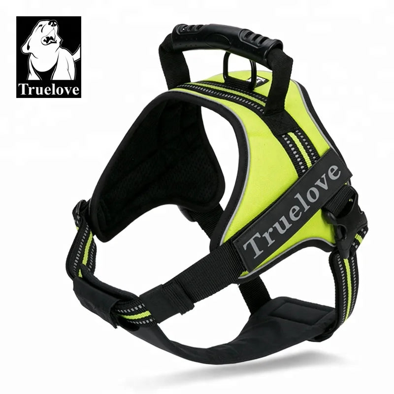 Truelove Wholesale Large Service Training Waterproof Luxury Dog Harness Reflective Escape Proof Breathable Pet Harness Handle