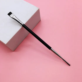 Pro Eyebrow and Spoolie Brush Double Ended Precision Makeup Tool for Defining and Shaping Eyebrows