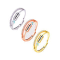 G1920 Hot Sale Anxiety-Relieving Ring Jewelry Fidget Rings Adjustable Spinning Beads Anti Anxiety Ring