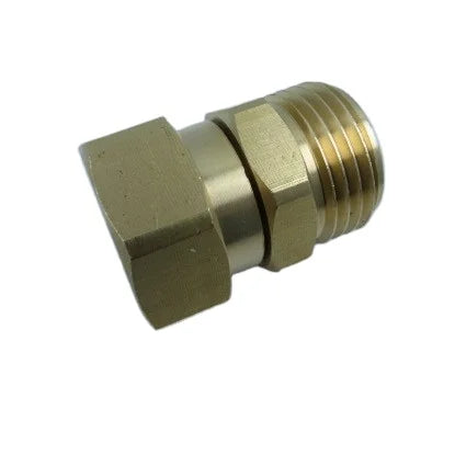 Sanitary Polished Brass Garden Hose Rotary Adapter Forged Connector with 3-Year Warranty