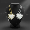 Home Decoration Sublimation Blanks Rotate Double-Sided Heart Shape Photo Custom Crystal Necklace