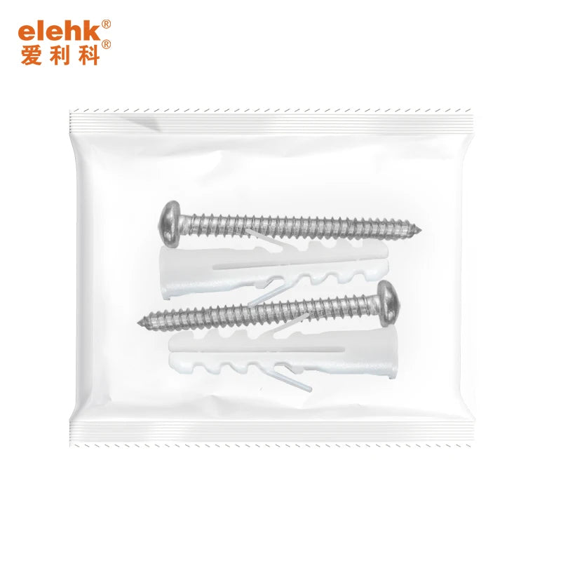 ELEHK Customized Package OPP Bag 2PCS Plastic Drywall Wall Anchors Kit with Chipboard Screws