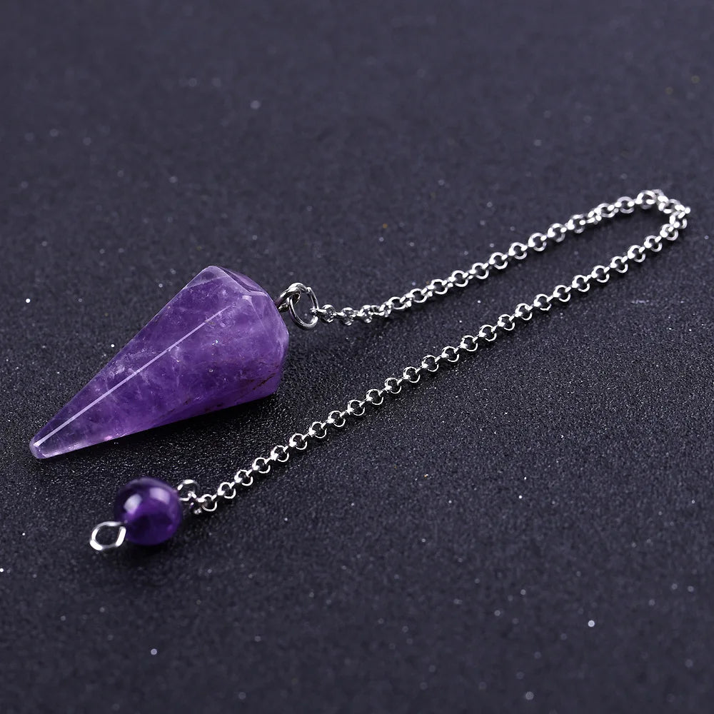 DIY Large Quantities Natural Crystal Conical Pendulum Quartz Mineral Jewelry Wicca Ling Pendulum for Home Office Decoration Sale