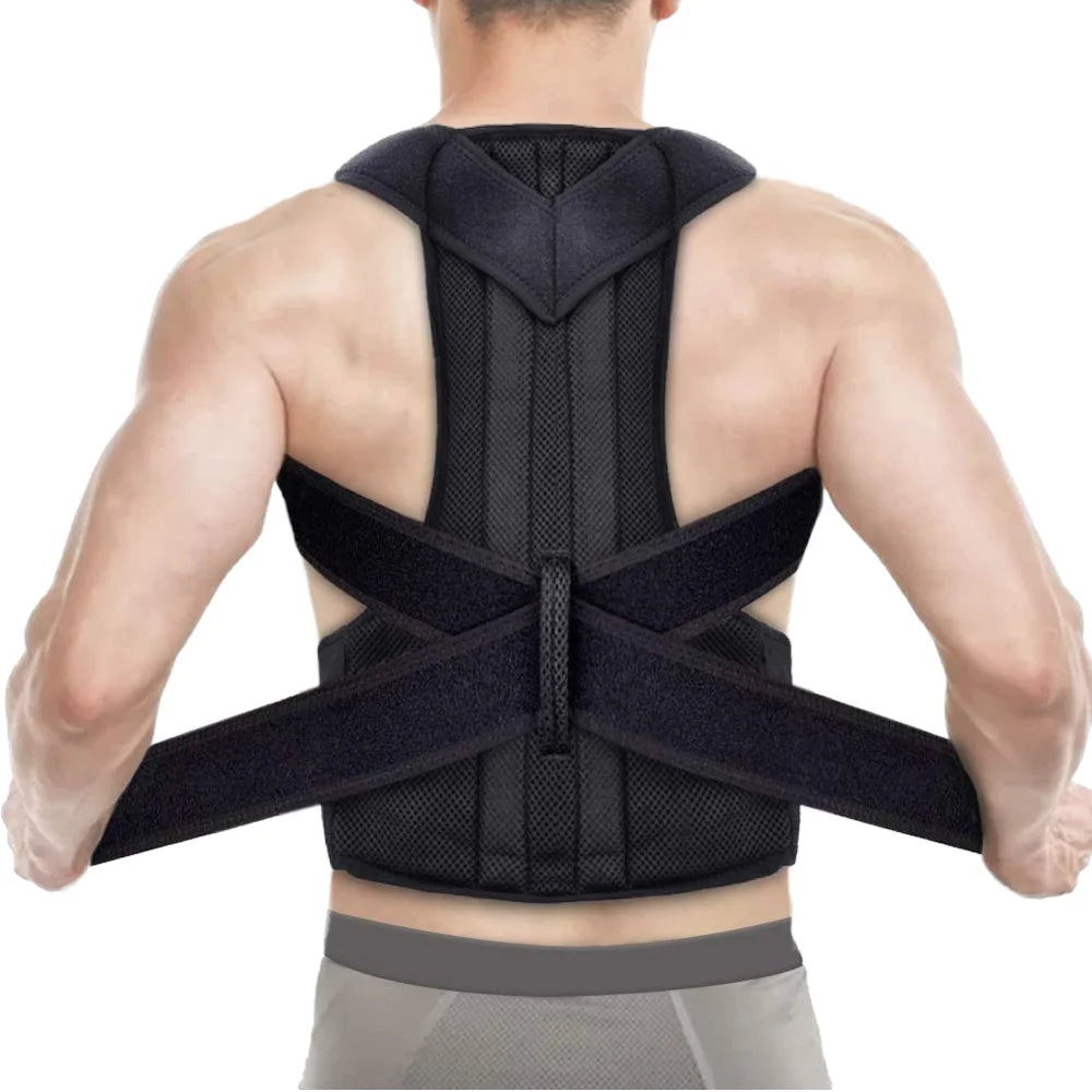 Adjustable Elastic Shoulder Clavicle Back Brace Support Upper Shoulder Correction Band  Posture Corrector Belt for Men and Women
