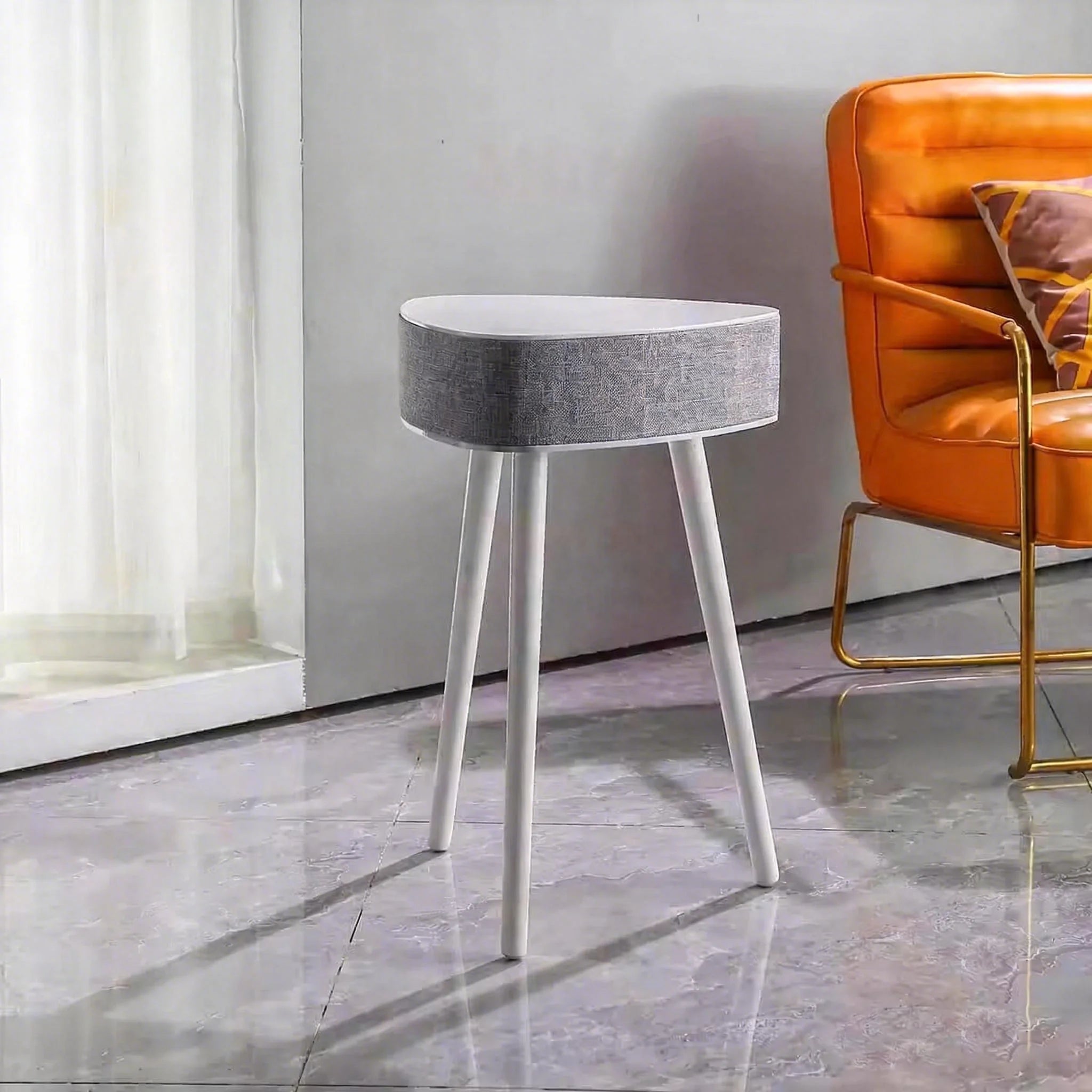 Modern Simple Multifunctional Wireless Charger Speaker Smart Coffee Table 360 Audio Tea Table Side Table Living Room Furniture