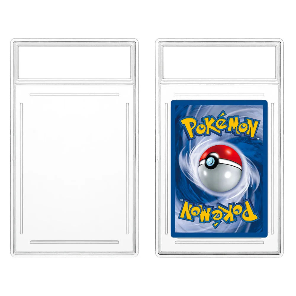 35PT Clear Custom Acrylic Graded Card Holder with Label Positon Fits Pokmon CGC /BGS Trading Card Graded Cards Slabs Holder Case