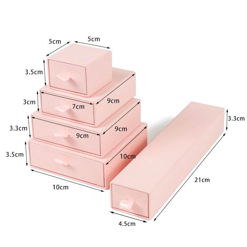 Creative Sustainable Neckless Jewelry Box Gift Set Packaging Sliding Cardboard Drawer Bracelets Ring Packaging Gift Paper Box