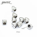 Spacer Alloy Charm Big Hole Tibetan Silver Heart Bead Charm Beads European Pendant Fit Women Charm Bracelet DIY R49