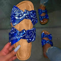 Women's New Design Cork Plus Size Summer Casual Shoes Anti-Slippery Anti-Slip Sandals with Bows for Beach Spring