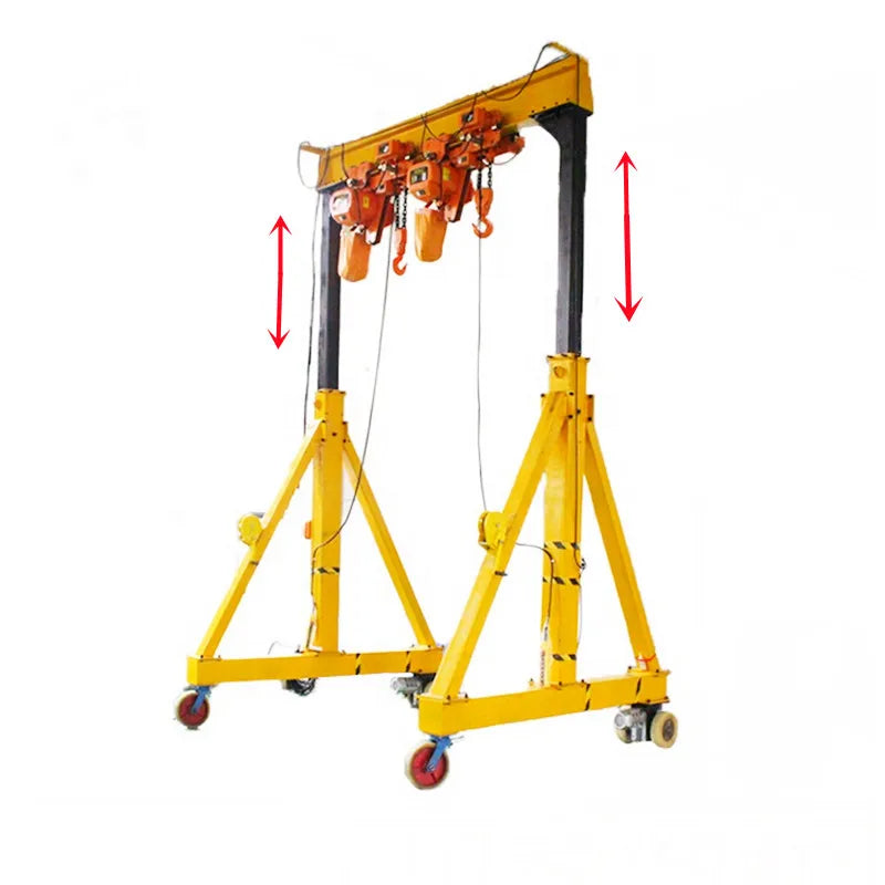 1t 2 Ton 3 Ton 5 Ton 10 Ton Portable Mobile Small Gantry Crane with Electric Chain Hoist