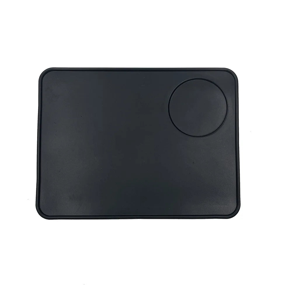 Classic Anti-Slip Espresso Manuel Coffee Bar Tamper Mat Black Silicone Food Grade Tamping Mat Pad