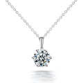 DEF VVS Round Moissanite Diamond Wholesale Price 1CT 2CT Starsgem S925 Plated White Gold Women Gemstone Necklace Jewelry