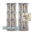 Hot Sales Modern and Simple Ink Flower Design Printed Thickened Curtains for Living Room Window Drapes with 2Panels