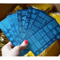Professional 3D Square Steel Plate Solid Nail Art Tool Transfer Printing Template Painted Stamp Sticker Stencil