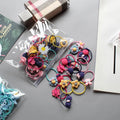 20 Pcs Children Elastic Hair Band Cute Polka Bow Rabbit Ears Headband Girl Ring Scrunchie Kids Ponytail Holder Hair Accessories