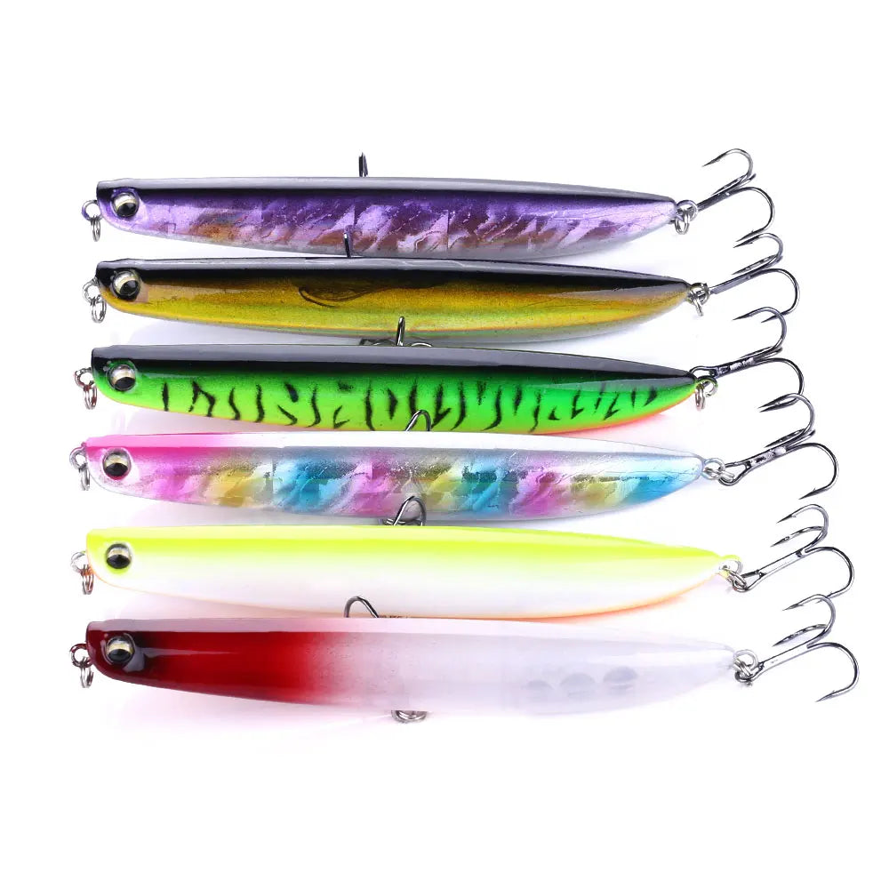 Wholesale PE020 12cm 18g Artificial Hard Plastic Baits Topwater Floating Pencil Fishing Lures